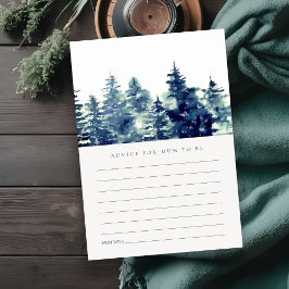 Tarjeta De Recepción Consejos de nieve del bosque de pino de invierno p