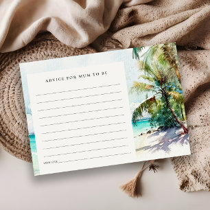 Tarjeta De Recepción Consejos de palmeras de playa de arena para baby s