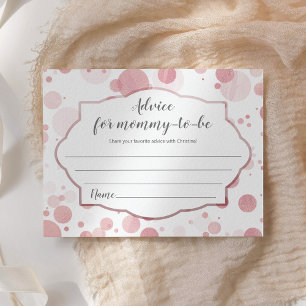 Tarjeta De Recepción Consejos de puntos de Polka Rosa para el futuro Ba
