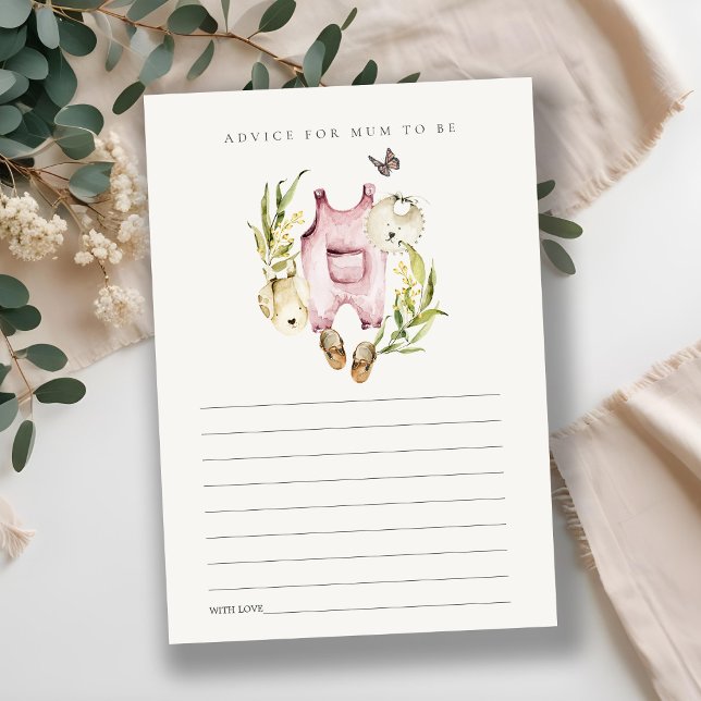 Tarjeta De Recepción Consejos de ropa de follaje para Mamá Baby Shower (Subido por el creador)