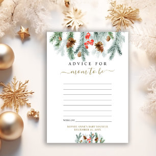 Tarjeta De Recepción Consejos De Verdor De Invierno Para Mamá Baby Show