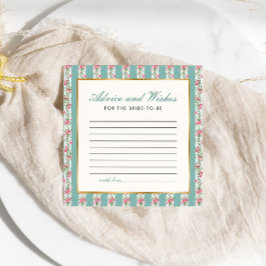 Tarjeta De Recepción Consejos Deseos Amor Shack Fisnce Bridal Shower