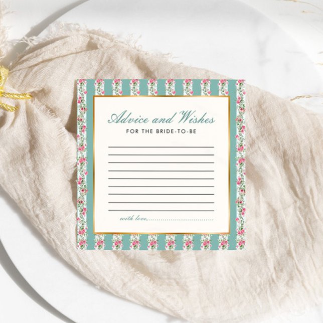 Tarjeta De Recepción Consejos Deseos Amor Shack Fisnce Bridal Shower (Subido por el creador)