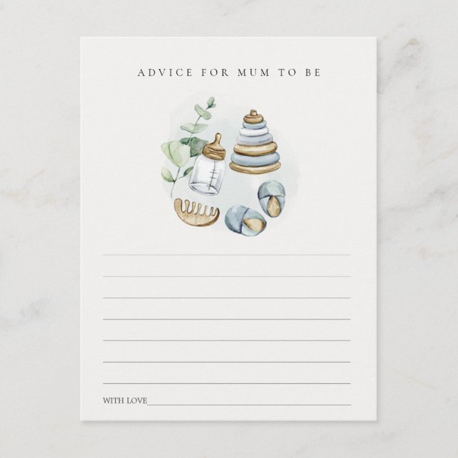 Tarjeta De Recepción Consejos esenciales de enfermería azul para Mamá B (Anverso)