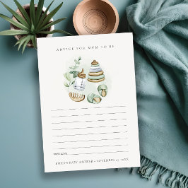 Tarjeta De Recepción Consejos esenciales de enfermería verde para Mamá 