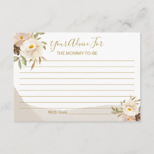 Tarjeta De Recepción Consejos para Baby Shower de género neutral floral