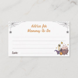 Tarjeta De Recepción Consejos para el futuro Baby Shower de Halloween