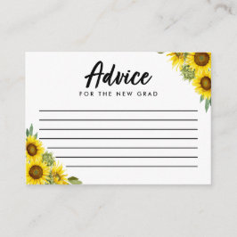 Tarjeta De Recepción Consejos para el nuevo guión de girasol granadoso 