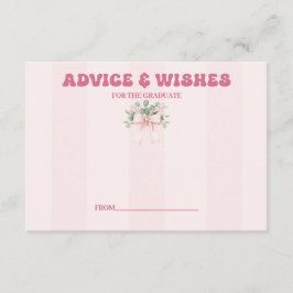 Tarjeta De Recepción Consejos para la celebración de Bow Rosado