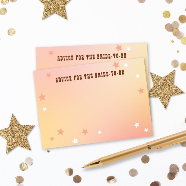 Tarjeta De Recepción Consejos para la ducha de novias Novia Western Pea (Subido por el creador)