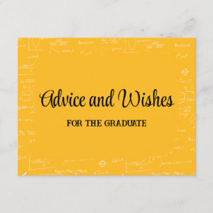 Tarjeta De Recepción Consejos para la fiesta de graduación de matemátic
