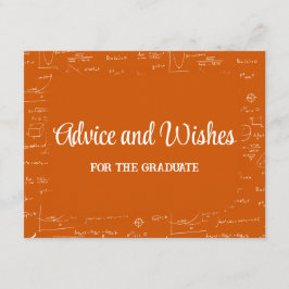 Tarjeta De Recepción Consejos para la fiesta de graduación de matemátic