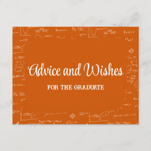 Tarjeta De Recepción Consejos para la fiesta de graduación de matemátic