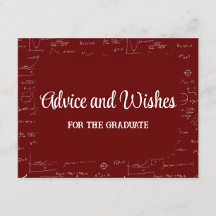 Tarjeta De Recepción Consejos para la fiesta de graduación de matemátic