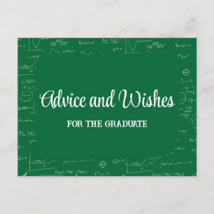 Tarjeta De Recepción Consejos para la fiesta de graduación de matemátic