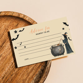 Tarjeta De Recepción Consejos para la futura mami-a-halloween Witch Bab