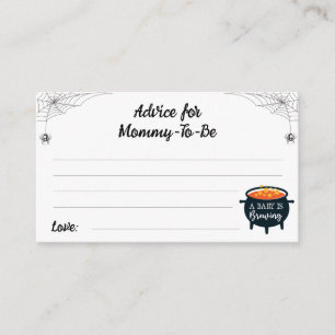 Tarjeta De Recepción Consejos para la futura mami-a-halloween Witch Bab
