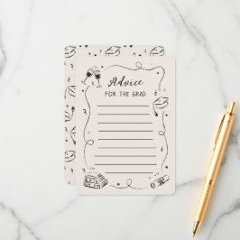 Tarjeta De Recepción Consejos para los Graduados Garabatos Caprichosos