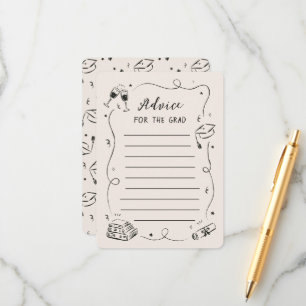Tarjeta De Recepción Consejos para los Graduados Garabatos Caprichosos