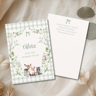 Tarjeta De Recepción Consejos para mamá en camino para baby shower de t