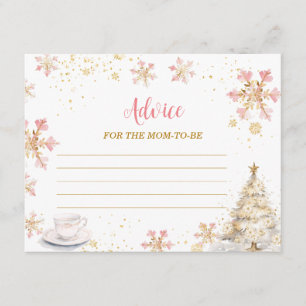 Tarjeta De Recepción Consejos para mamá en la fiesta de té de invierno