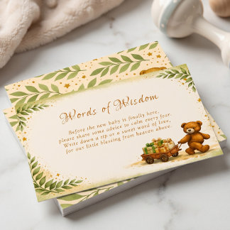 Tarjeta De Recepción Consejos para una Fiesta de Bebé con Oso de Peluch