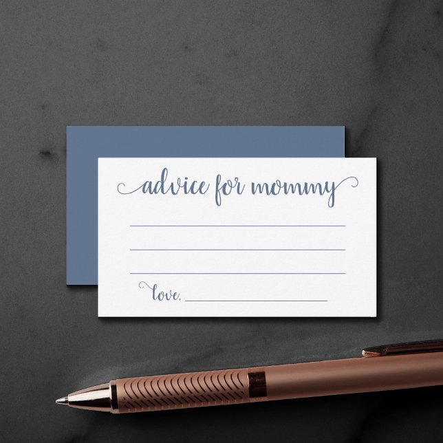 Tarjeta De Recepción Consejos simples de pizarra | Dusty Blue Keepsake  (Subido por el creador)