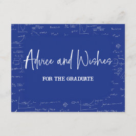 Tarjeta De Recepción Consejos y deseos azules para el graduado