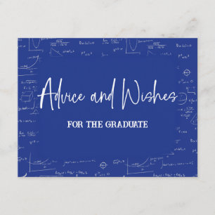Tarjeta De Recepción Consejos y deseos azules para el graduado
