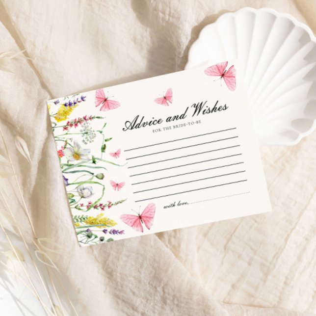 Tarjeta De Recepción Consejos y deseos Butterflies Ducha de novias (Subido por el creador)