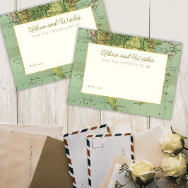 Tarjeta De Recepción Consejos y deseos de Baby Shower de viajes
