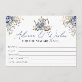 Tarjeta De Recepción Consejos y deseos de duchas mareales florales para