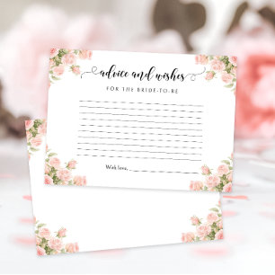 Tarjeta De Recepción Consejos y Deseos de Fiesta de Despedida de Solter