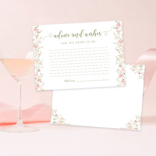 Tarjeta De Recepción Consejos y Deseos de Fiesta de Despedida de Solter