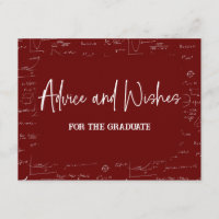 Consejos y deseos granate para el graduado
