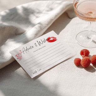Tarjeta De Recepción Consejos y Deseos para la Despedida de Soltera Kis