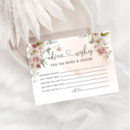 Tarjeta De Recepción Consejos y deseos para la novia y la ducha de novi