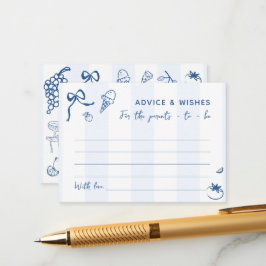 Tarjeta De Recepción Consejos y deseos para los padres italianos