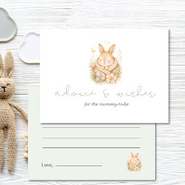 Tarjeta De Recepción Consejos y Deseos para Mamá en el Baby Shower de C