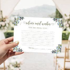 Tarjeta De Recepción Consejos y deseos para una ducha de novia italiana