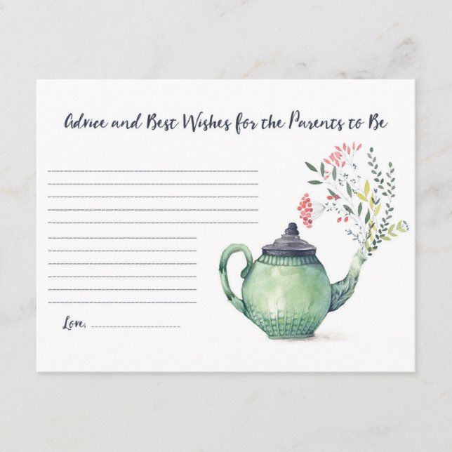Tarjeta De Recepción Consejos y mejores deseos para los padres (Anverso)