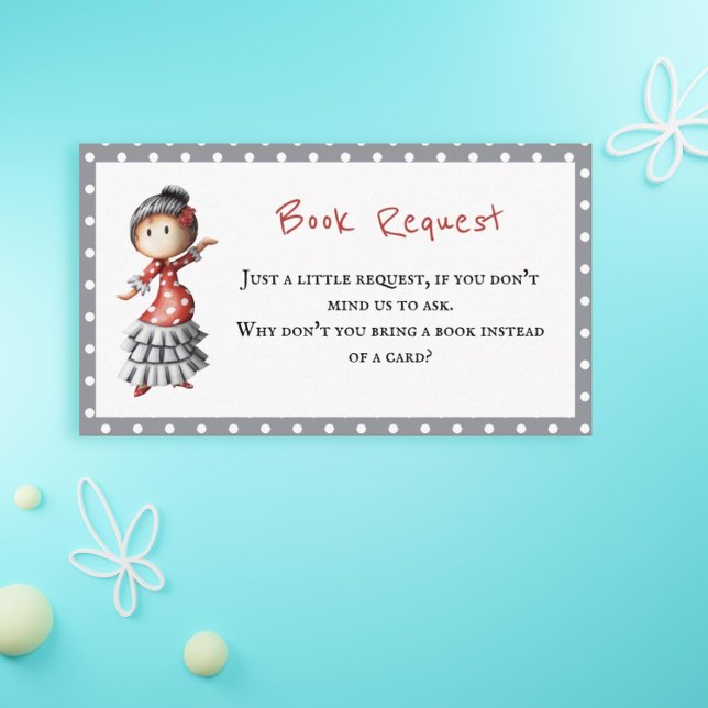 Tarjeta De Recepción Consulta de Baby Shower de bailarina de Sevillana (Subido por el creador)