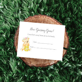Tarjeta De Recepción Contar con el Chica de juego Teddy Bear y Bee