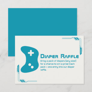 Tarjeta De Recepción Controlador de videojuegos Diaper Raffle Baby Show