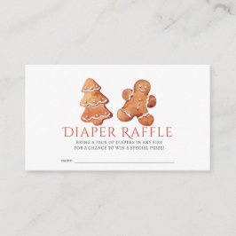 Tarjeta De Recepción Cookies y Cocoa Holiday Baby Diaper Raffle Ticket
