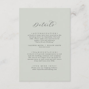 Tarjeta De Recepción Coordenada floral blanca elegante   Detalle de la 