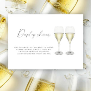 Tarjeta De Recepción Copas de champán Desayuno de boda - Despliegue de