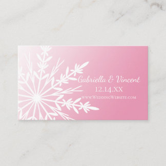 Tarjeta De Recepción Copo de nieve blanco en sitio web de boda de invie