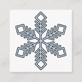 Tarjeta De Recepción Copo de Nieve Brillante - Ramas Azul Bebé