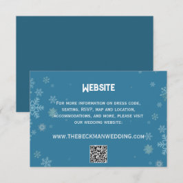 Tarjeta De Recepción Copo de Nieve Elegante Invierno Azul | Sitio web d